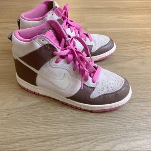 Nike Dunk High pink and brown women sz 7